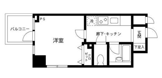 プライムアーバン飯田橋　1306号室　間取り