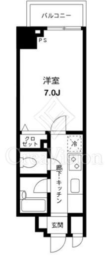 プライムアーバン飯田橋　304号室　間取り