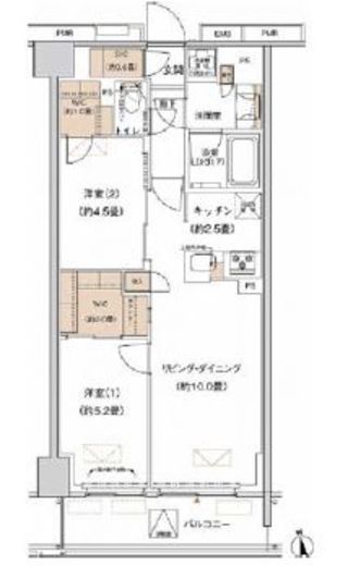 プライムネクサス大森北　202号室　間取り