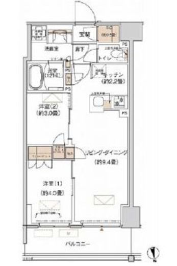 プライムネクサス大森北　623号室　間取り