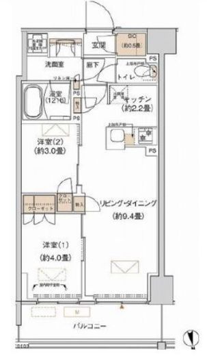 プライムネクサス大森北　630号室　間取り