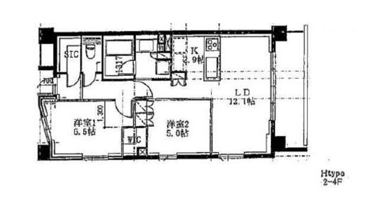 リビオ世田谷松原　408号室　間取り