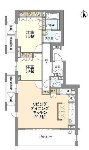 パークハウス代沢プレイス　601号室　間取り