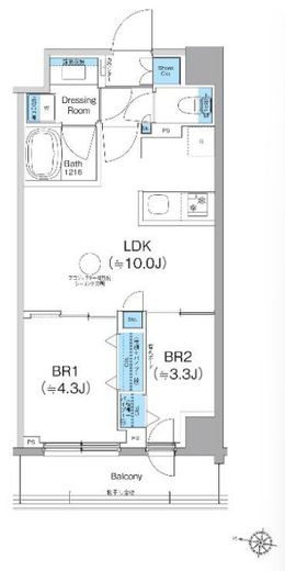 クレヴィアリグゼ西馬込　505号室　間取り