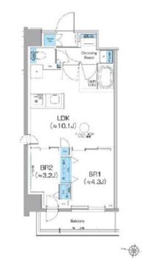 クレヴィアリグゼ西馬込　801号室　間取り