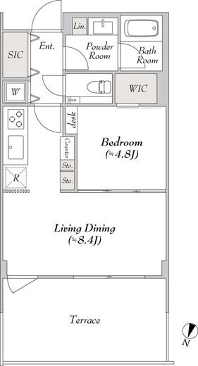 LUMIEC un MEGURO (ルミークアン目黒)　104号室　間取り