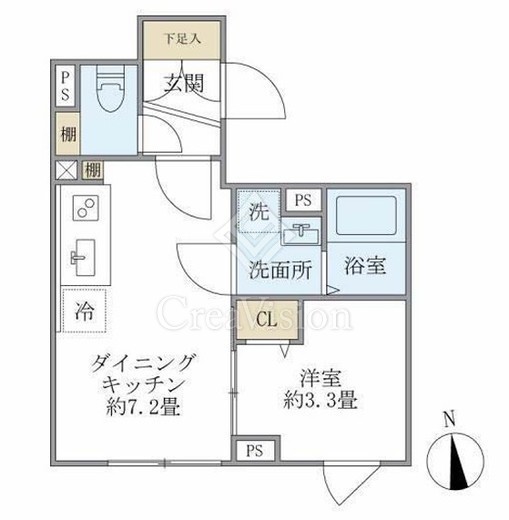 ウェルスクエア中延ＩＩ　403号室　間取り