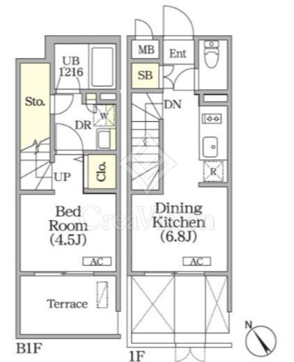 ユーレジデンス目黒東山　103号室　間取り