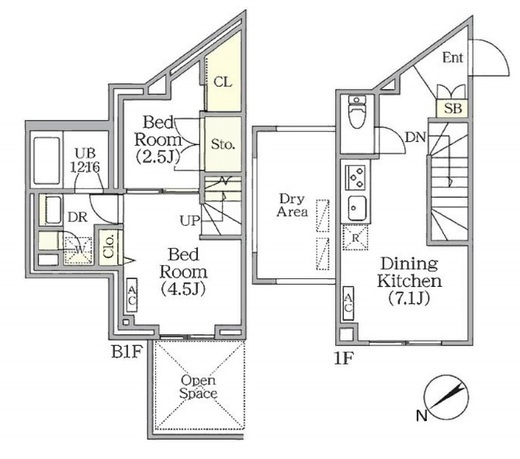 ユーレジデンス目黒東山　106号室　間取り