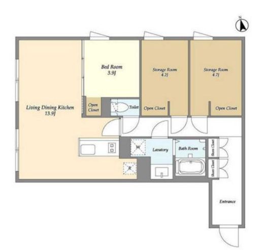 エフローレプルミエ武蔵小山　204号室　間取り