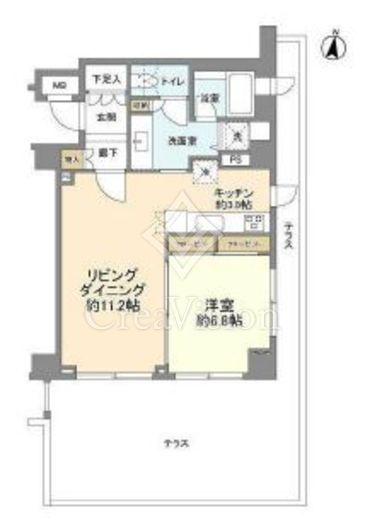 パークハウス上野毛　205号室　間取り