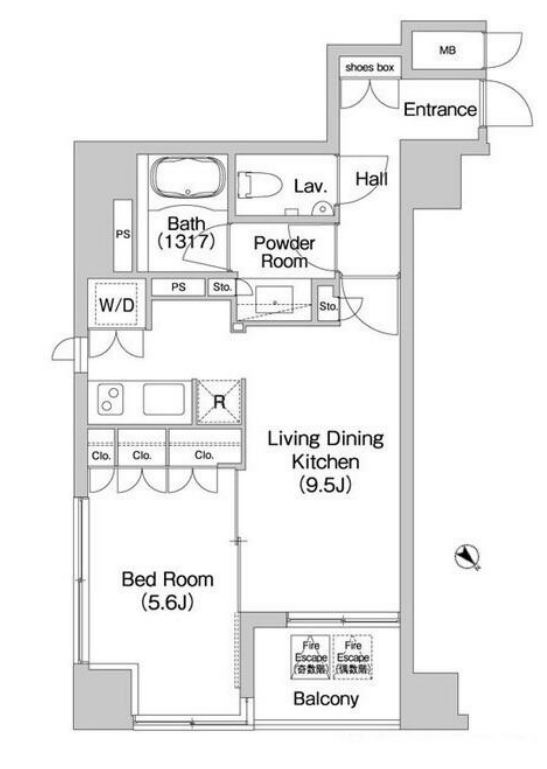 コンフォリア日本橋人形町ノース　502号室　間取り