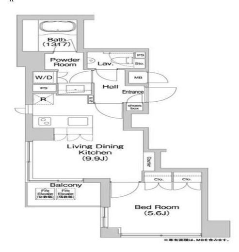 コンフォリア日本橋人形町ノース　501号室　間取り