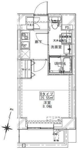 THE MARK COURTⅡ　502号室　間取り
