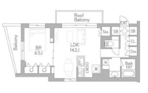 クラリティア都立大学　405号室　間取り