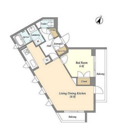エステート代田橋　201号室　間取り