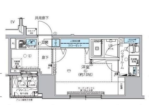 メインステージ信濃町　503号室　間取り