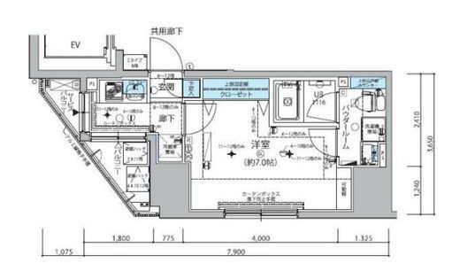 メインステージ信濃町　803号室　間取り
