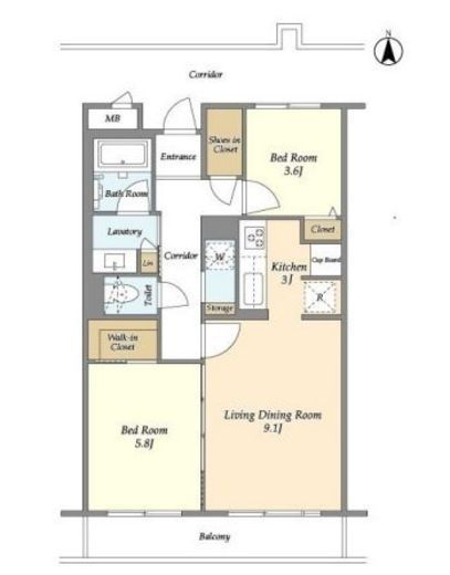 RESTA目黒　303号室　間取り