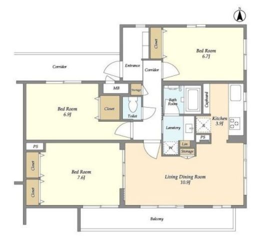 RESTA目黒　401号室　間取り