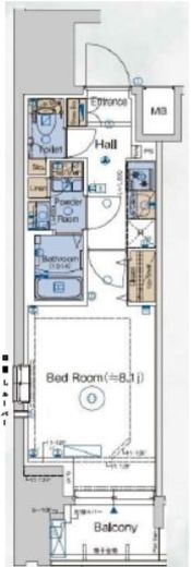 ガリシアレジデンス品川パークサイド　804号室　間取り
