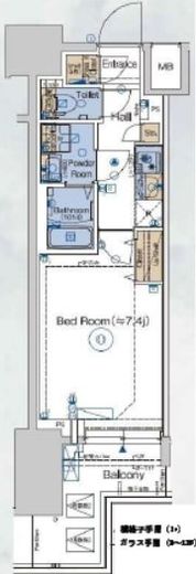 ガリシアレジデンス品川パークサイド　806号室　間取り