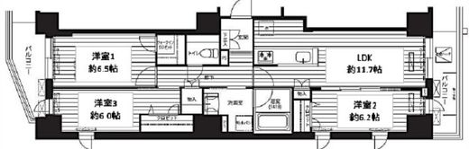 プレジールテアトル用賀　303号室　間取り