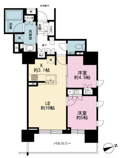 ウェリス六本木　1106号室　間取り