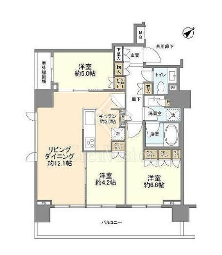 ウェリス六本木　1204号室　間取り