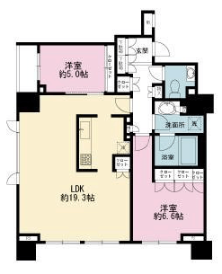 ウェリス六本木　1604号室　間取り
