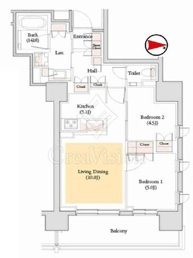 ウェリス六本木　204号室　間取り