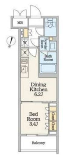 クレストコート池上六丁目　305号室　間取り