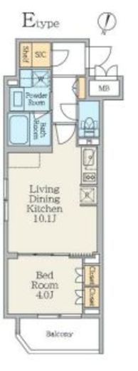 クレストコート池上六丁目　408号室　間取り