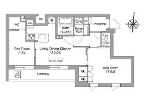 コンフォリア・リヴ南品川　506号室　間取り