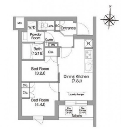 コンフォリア・リヴ南品川　125号室　間取り