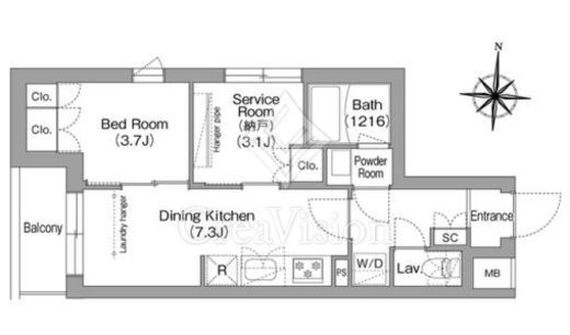 コンフォリア・リヴ南品川　418号室　間取り