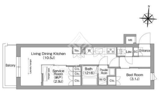 コンフォリア・リヴ南品川　422号室　間取り