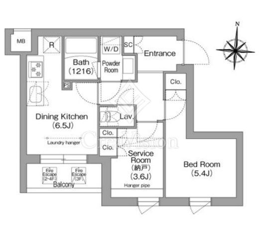 コンフォリア・リヴ南品川　425号室　間取り
