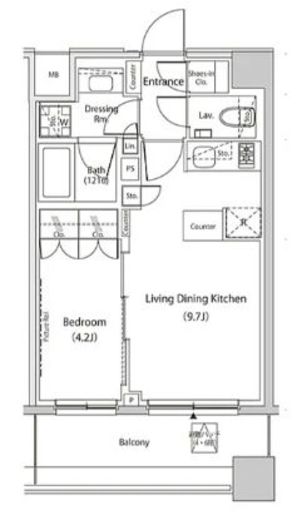 ザ・パークハビオ目黒プレイス　205号室　間取り