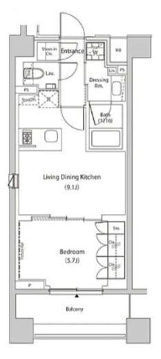 ザ・パークハビオ目黒プレイス　501号室　間取り