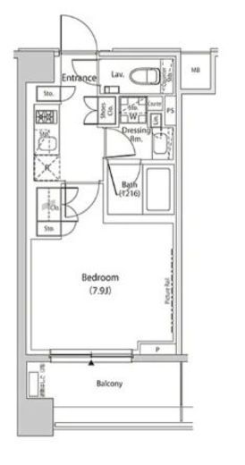 ザ・パークハビオ目黒プレイス　505号室　間取り