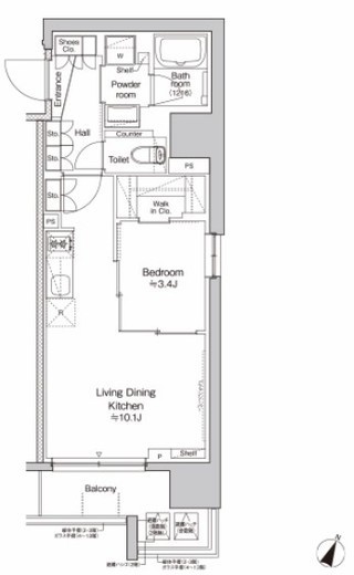 プラウドフラット大井町　903号室　間取り
