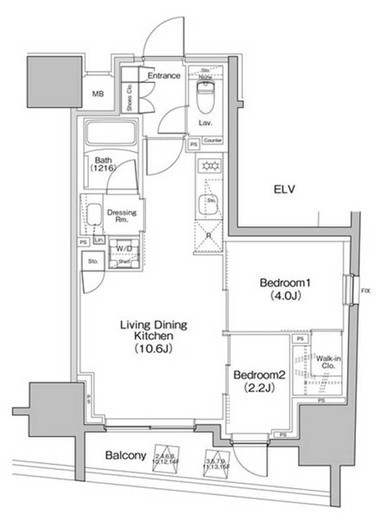 ザ・パークハビオ大森町　1106号室　間取り