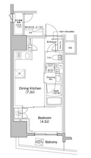 ザ・パークハビオ大森町　604号室　間取り
