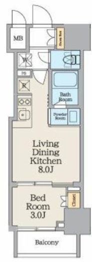 クレストコート池上　1203号室　間取り