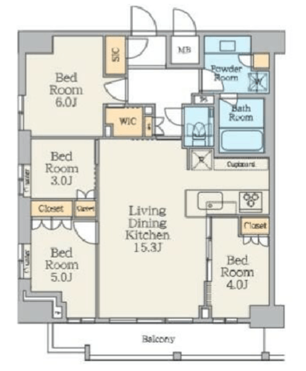 クレストコート池上　1402号室　間取り