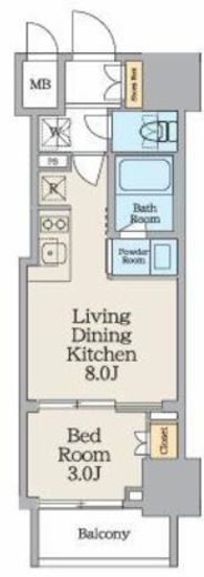 クレストコート池上　503号室　間取り