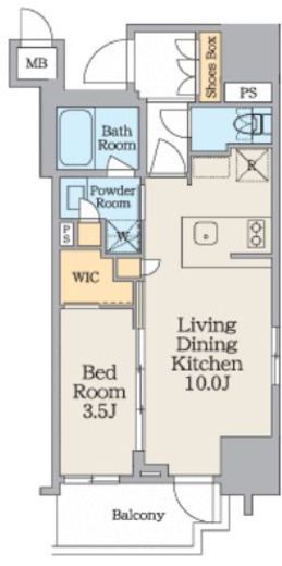 クレストコート池上　1301号室　間取り