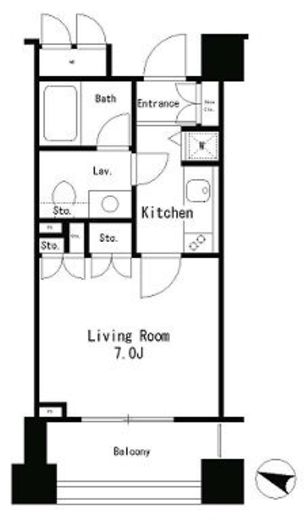 パークアクシス麻布仙台坂　205号室　間取り