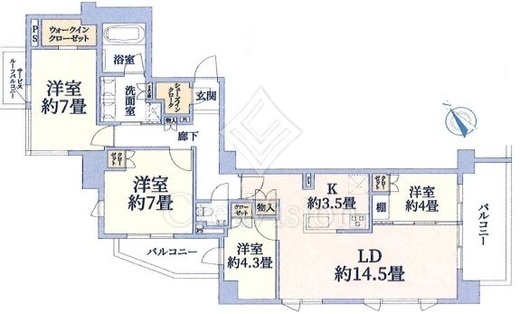 クレヴィア用賀　801号室　間取り